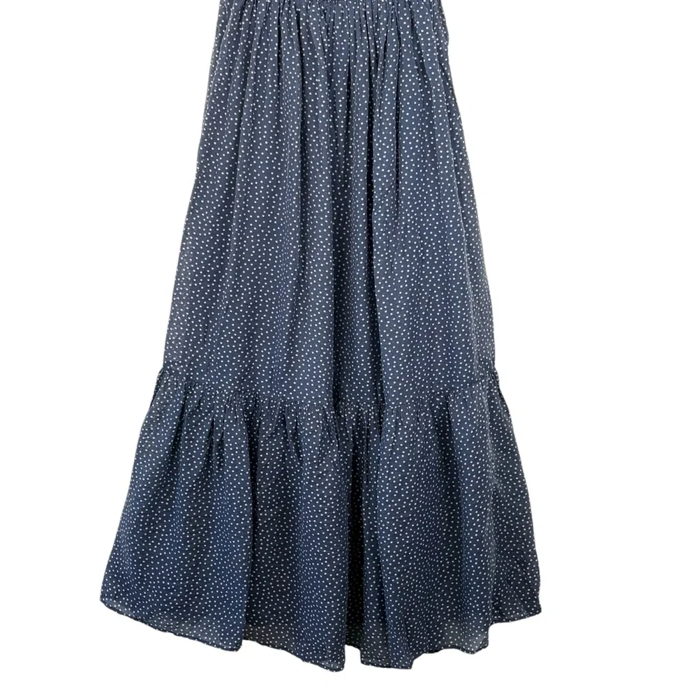 Abercrombie & Fitch Navy Blue Polka Dot Maxi Dress